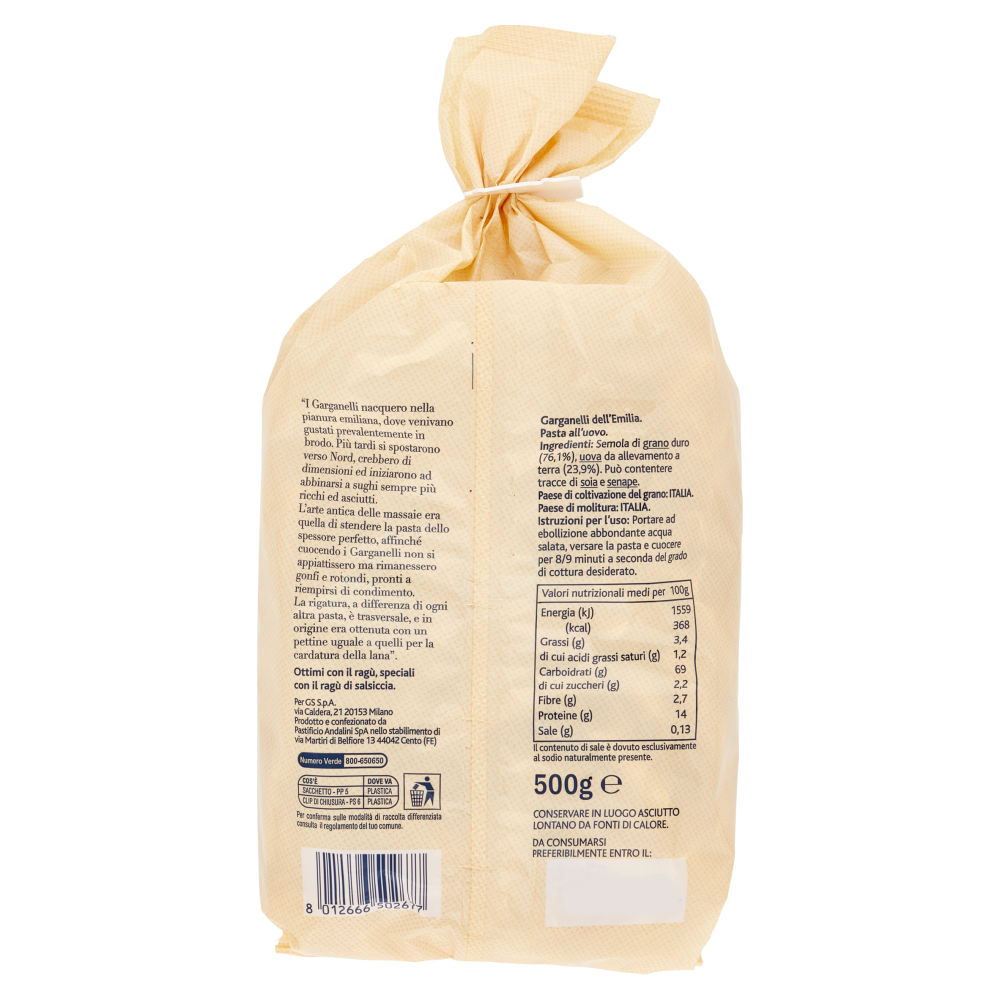 Terre d'Italia Garganelli dell'Emilia 500 g