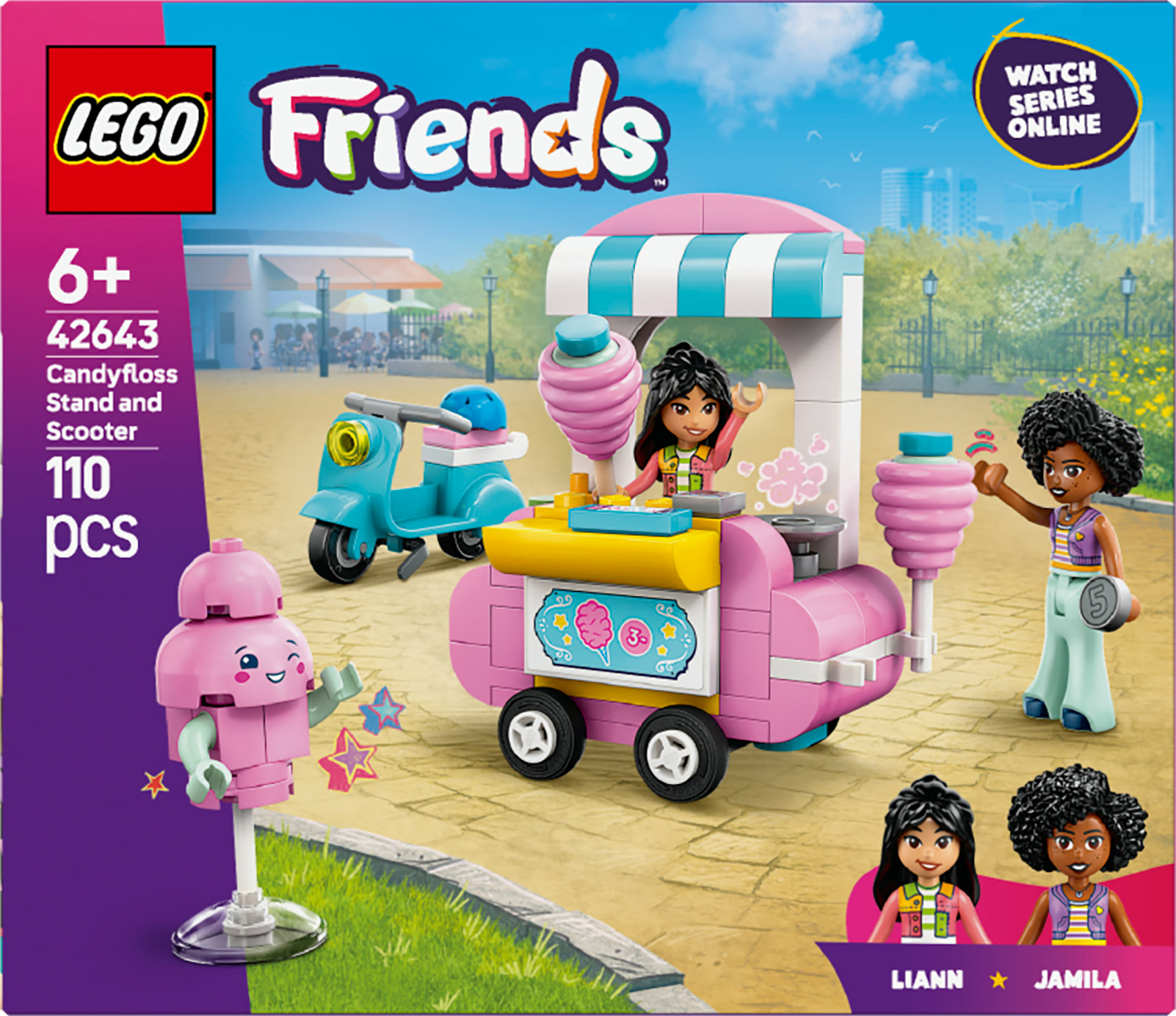 LEGO Friends Bancarella di zucchero filato e scooter
