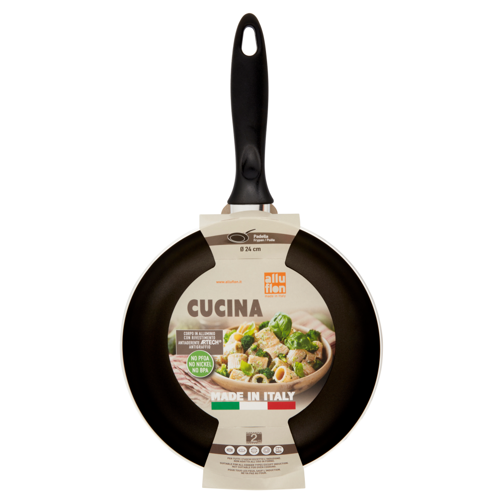 GSW Gourmet Premium Padella In Alluminio Pressofuso, 24 Cm, Antiaderente, Adatta A Induzione, Crema