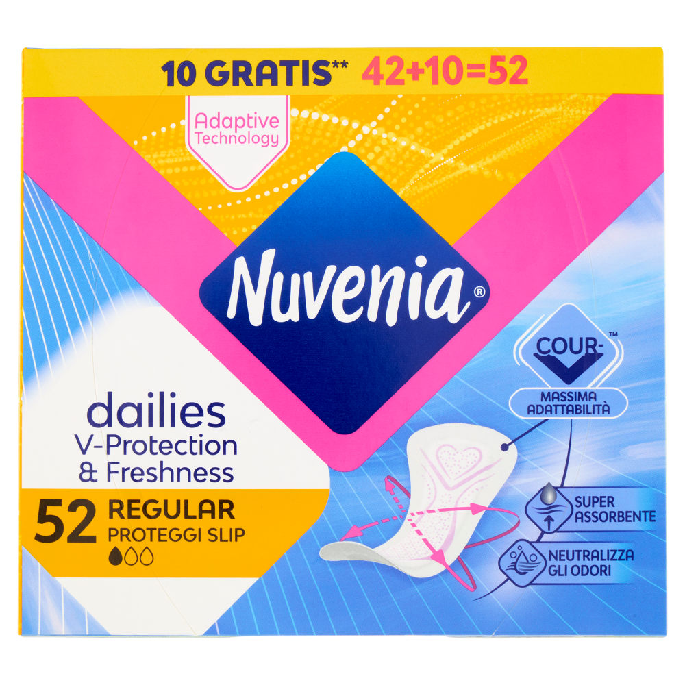 Nuvenia dailies V-Protection & Freshness Regular Proteggi Slip 52 pz