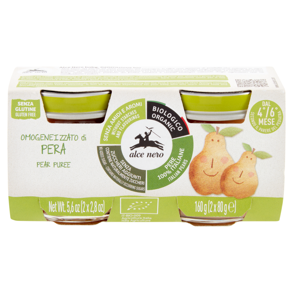 alce nero Omogeneizzato di Pera 2 x 80 g