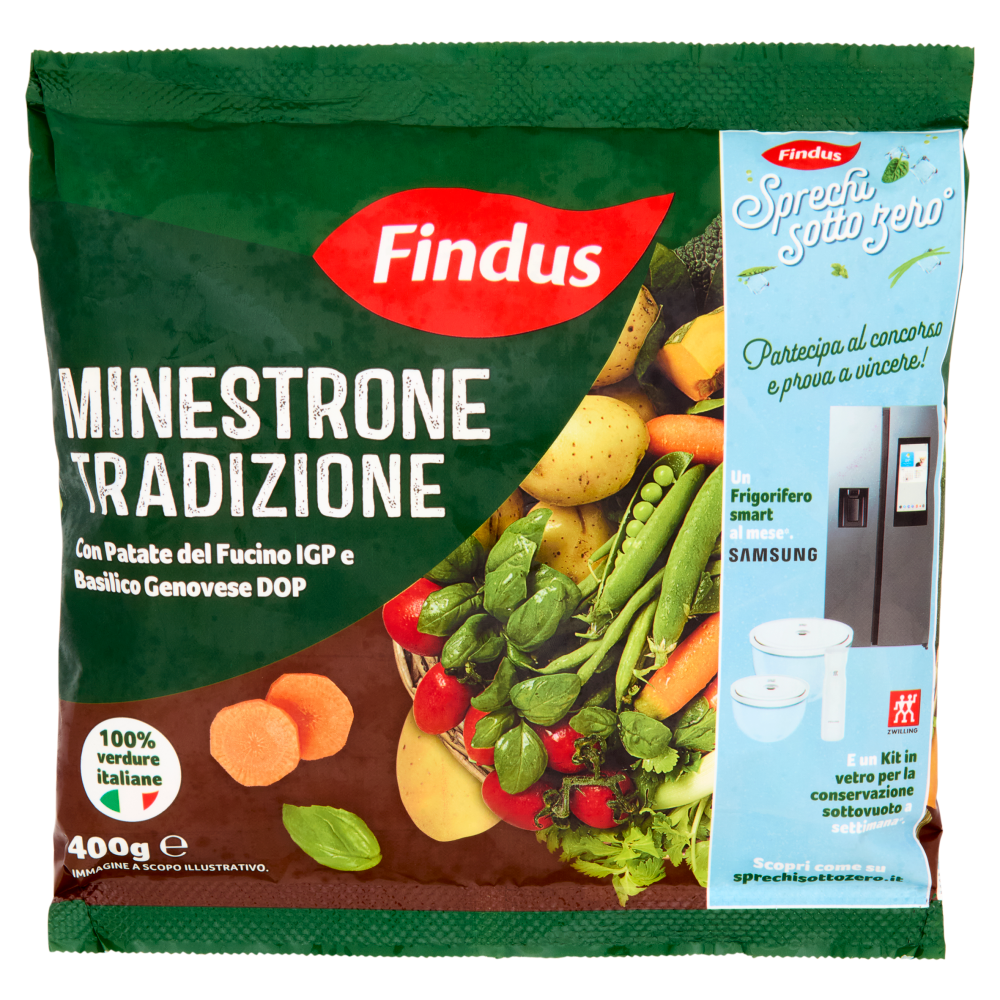 Findus Minestrone Tradizione - con Patate del Fucino IGP e Basilico Genovese DOP 400 g