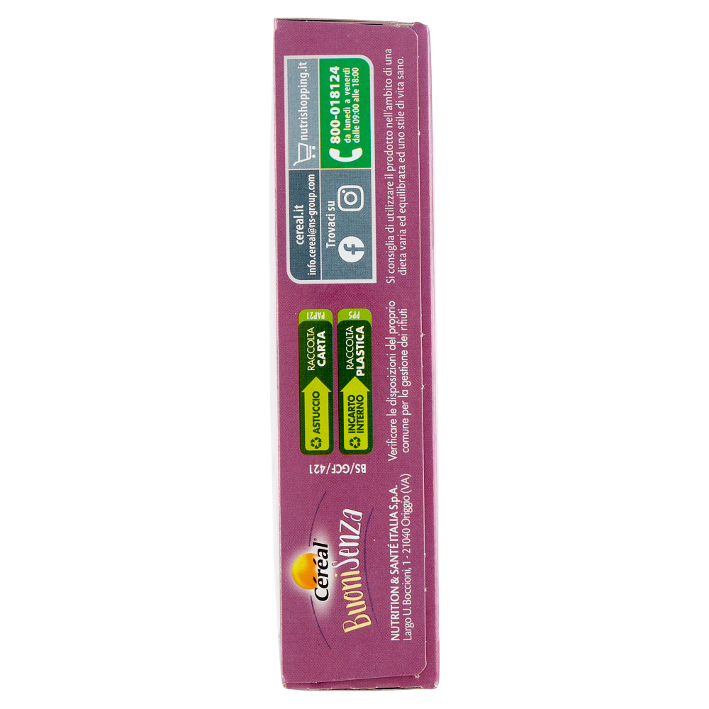 Céréal, Crackers BuoniSenza Golosi al cioccolato fondente, senza glutine, senza lievito - 6 x 17 g