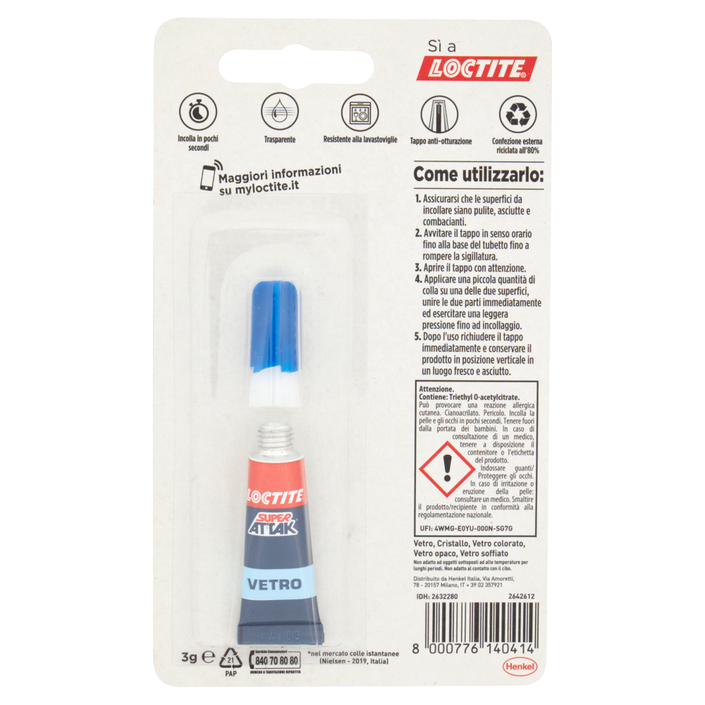 Loctite Super Attak Vetro 3 g