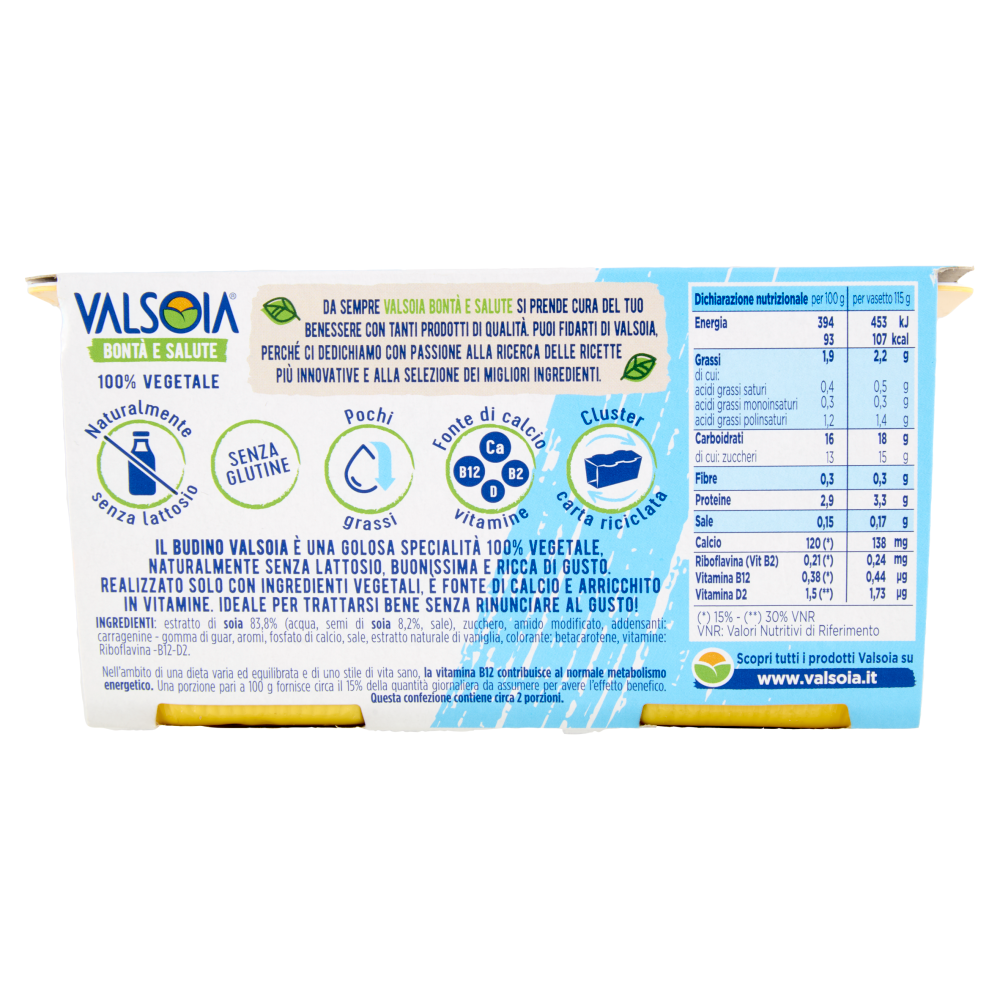 Valsoia Bontà e Salute la Crème Vaniglia 2 x 115 g