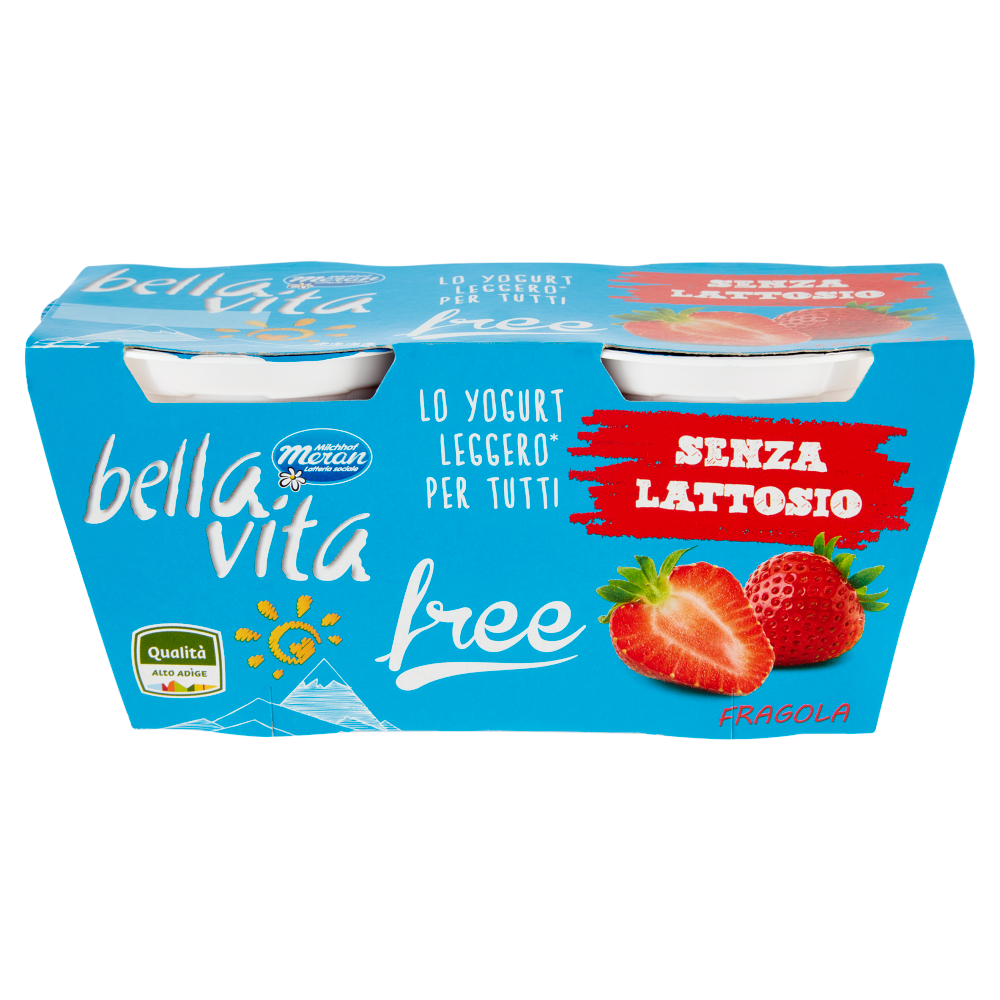 bella vita free Senza Lattosio Fragola 2 x 125 g