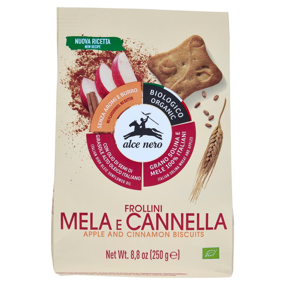 alce nero Frollini Mela e Cannella 250 g