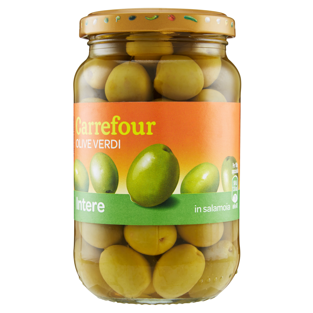Carrefour Olive Verdi Intere in salamoia 360 g