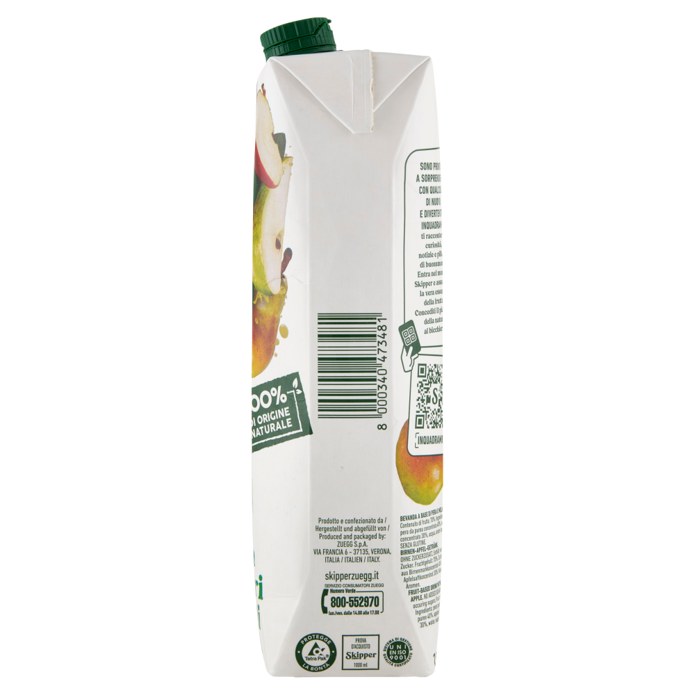 Skipper Zuegg Pera Senza zuccheri aggiunti 1000 ml