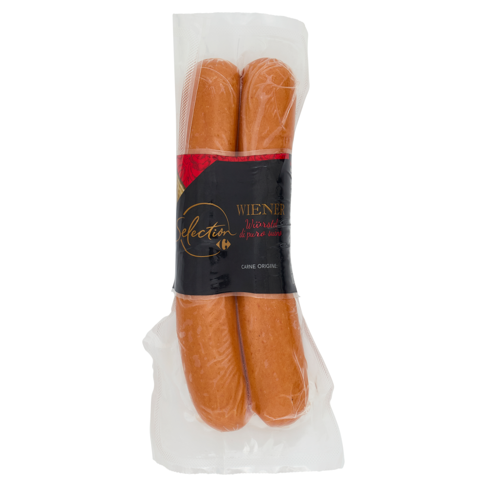 Carrefour Selection Wiener Würstel di puro suino 2 x 90 g