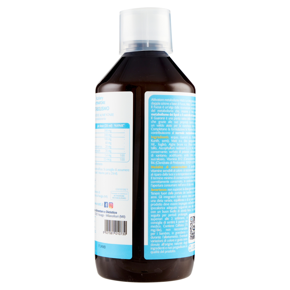 Matt Slimming Kcalory Attivatore Metabolismo Doppia Azione 500 ml