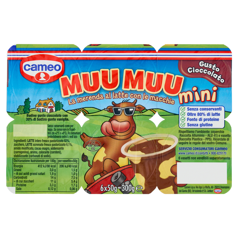 cameo Muu Muu mini Gusto Cioccolato 6 x 50 g