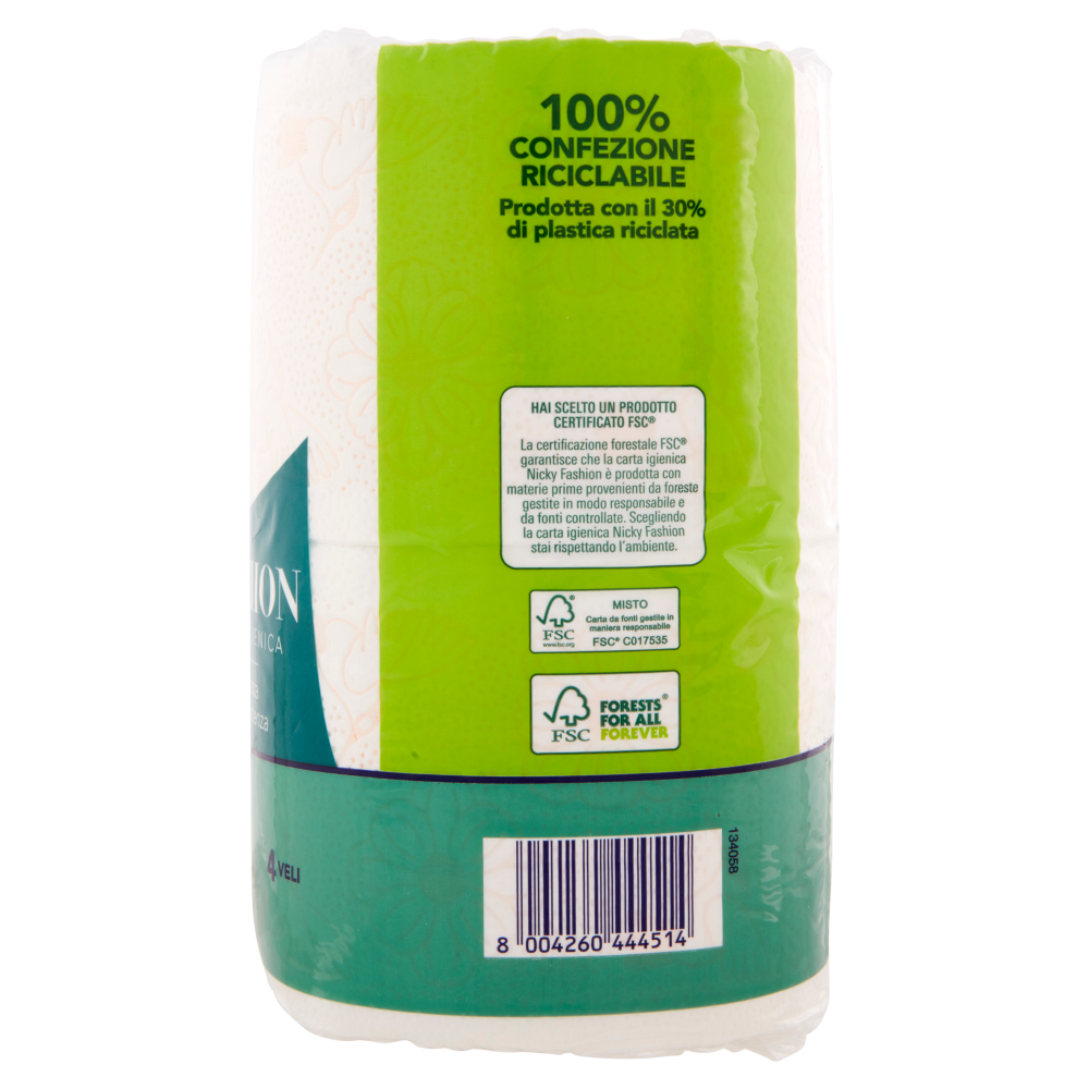 Nicky Fashion Carta Igienica 4 pz