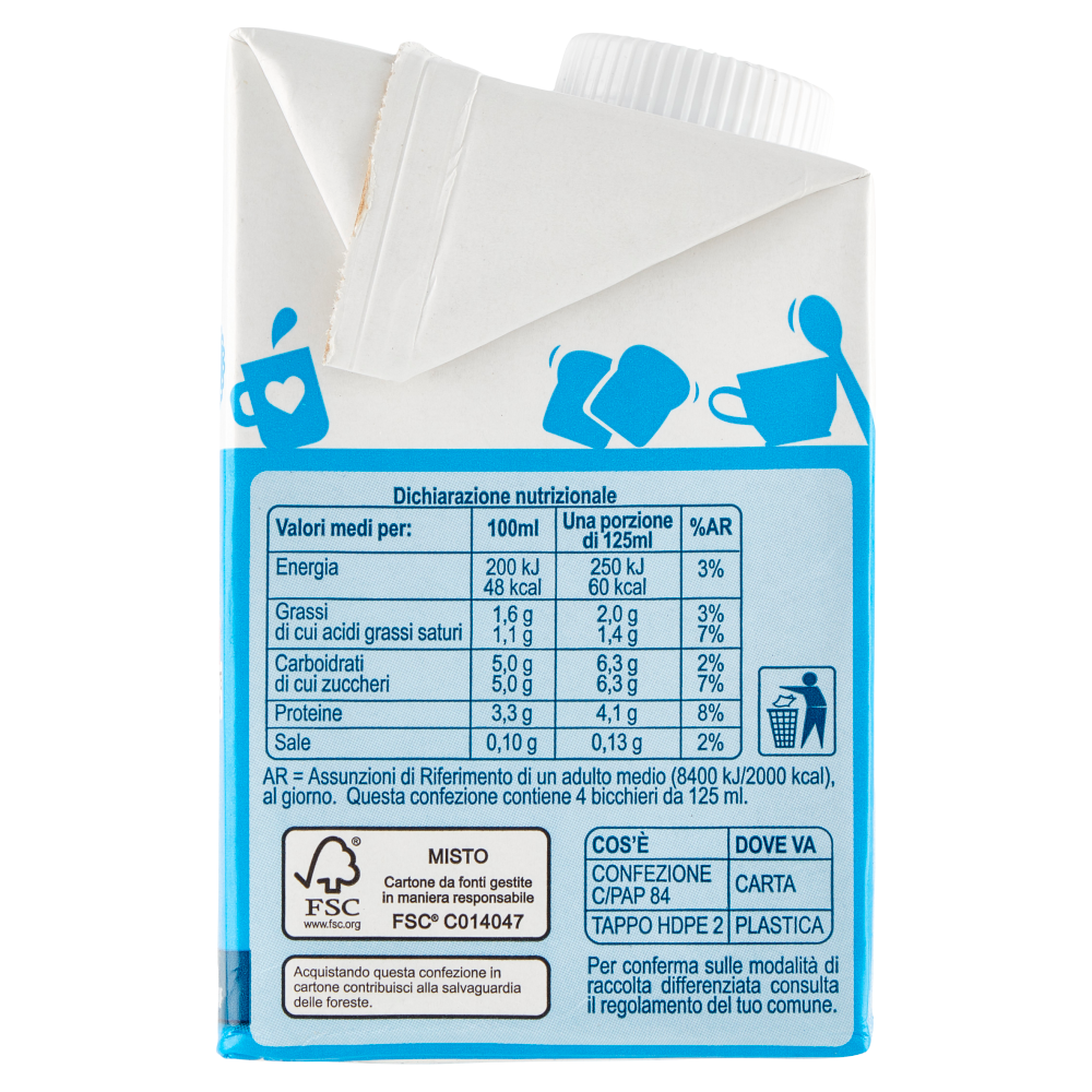 Carrefour Classic Latte UHT Parzialmente Scremato Microfiltrato 500 ml