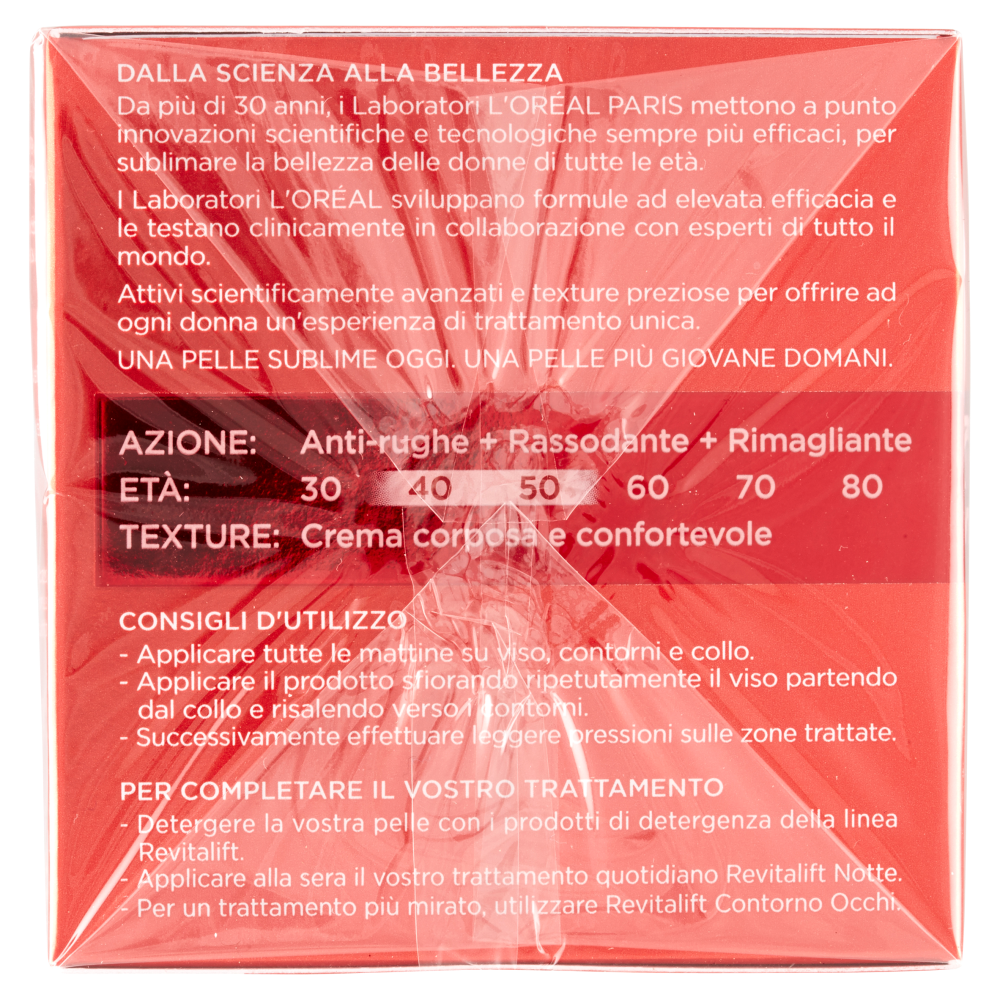 L'Or&eacute;al Paris Revitalift Viso, Contorni e Collo Trattamento Rimagliante Anti-Rughe+Rassodante 50 ml