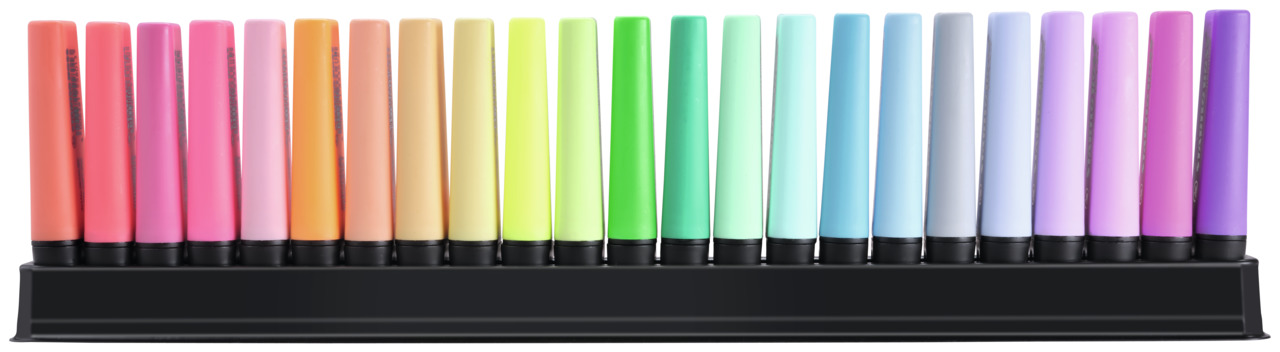 STABILO Evidenziatore - BOSS ORIGINAL Desk-Set 50 Years Edition - 23 Colori assortiti 9 Neon + 14 Pastel