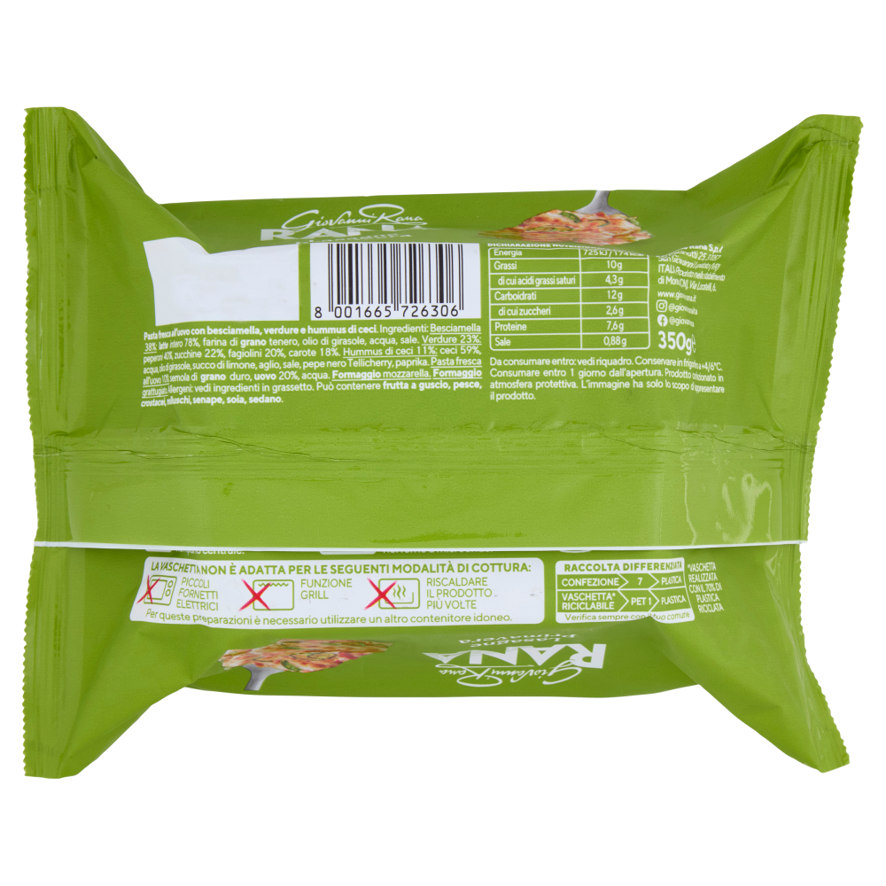 Giovanni Rana Lasagne Primavera Verdure e Hummus di Ceci 350 g