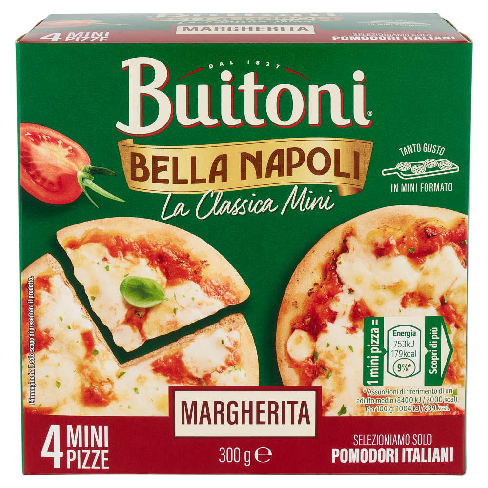 BUITONI Bella Napoli la Classica Mini Margherita Pizza surgelata (4