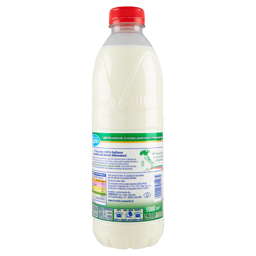 Latte Cigno Latte Parzialmente Scremato Pastorizzato a Temperatura Elevata 1000 ml