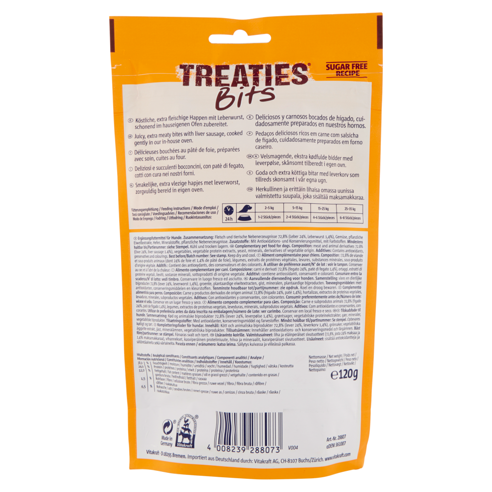 Vitakraft Treaties Bits + patè di fegato 120 g