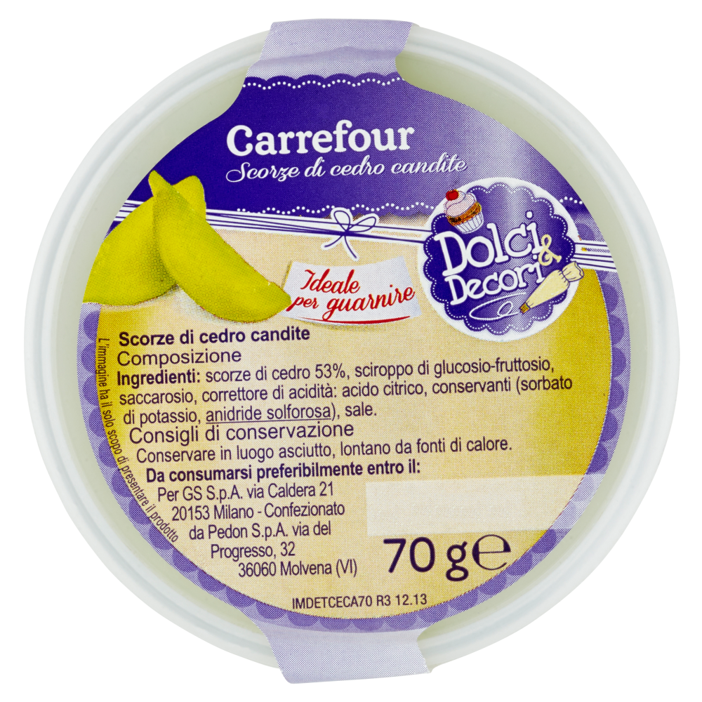 Carrefour Dolci & Decori Scorze di cedro candite 70 g