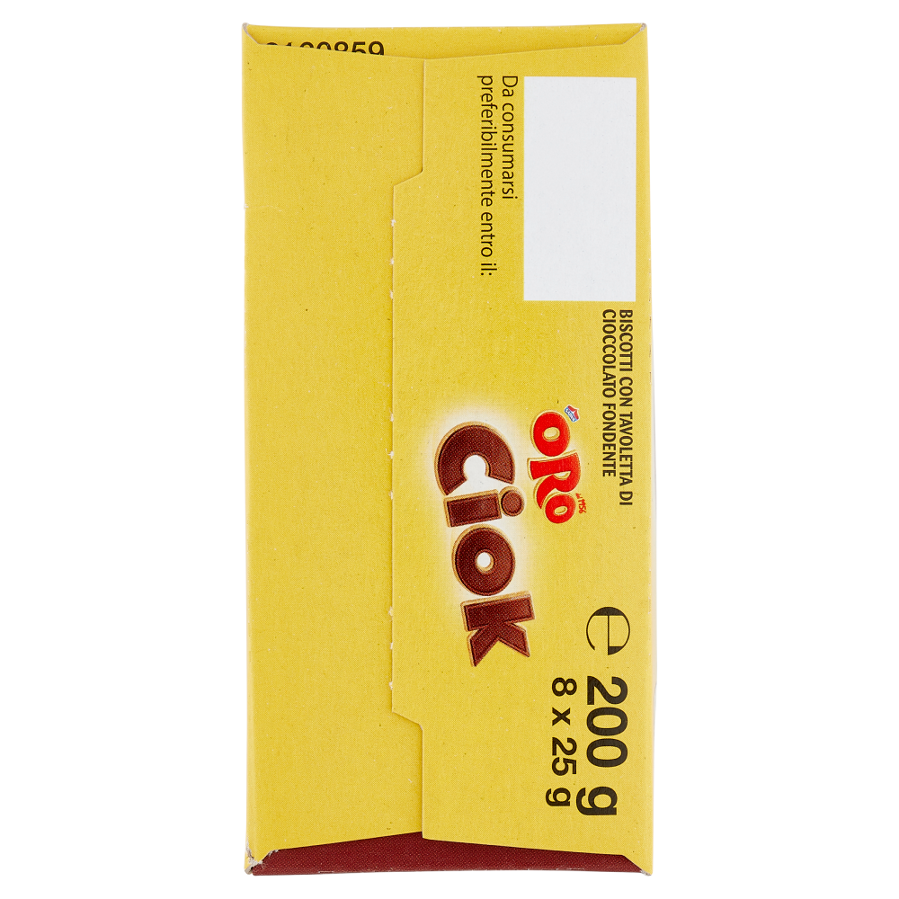 Oro Ciok biscotto con Tavoletta di Cioccolato fondente - 8 x 25 g