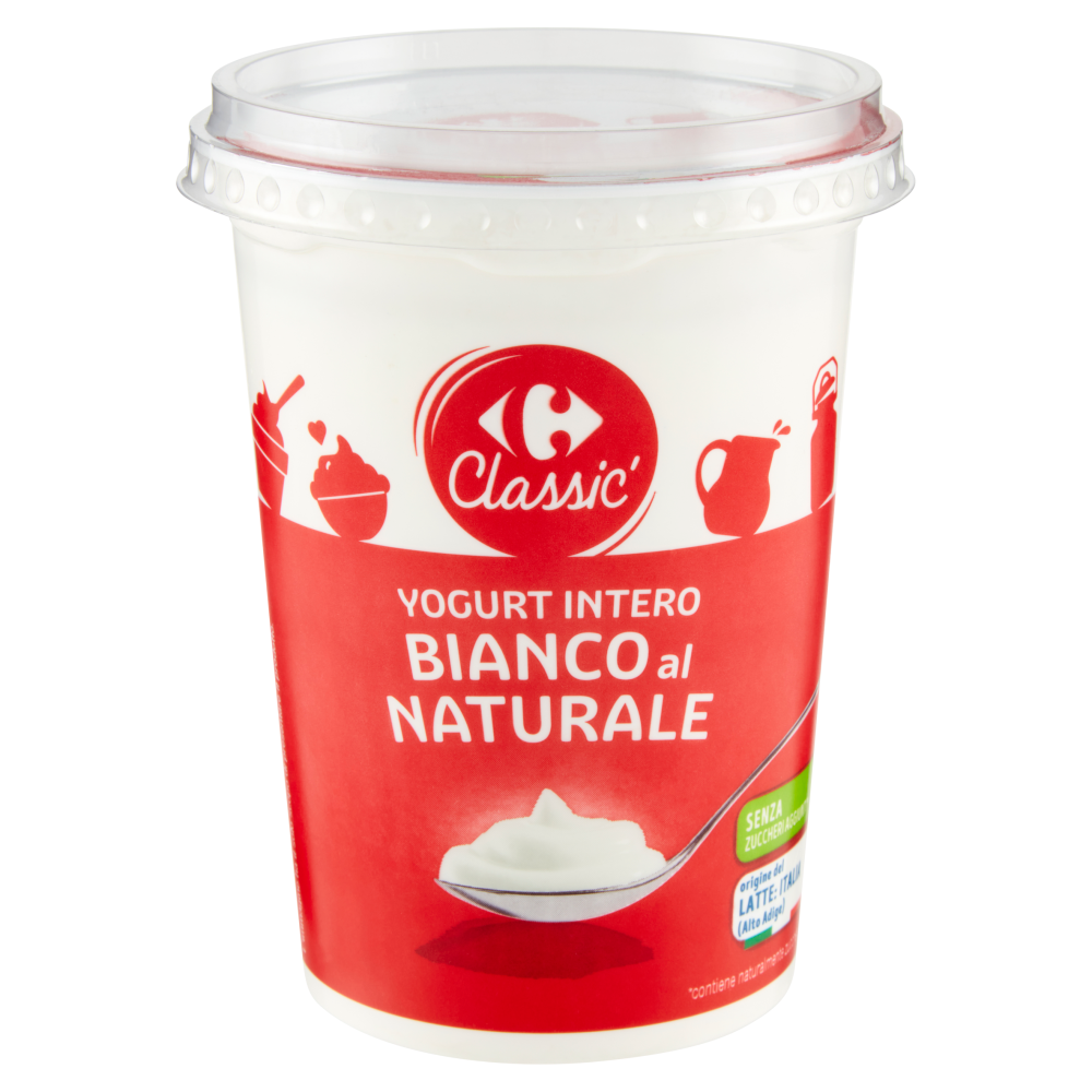 Carrefour Classic Yogurt Intero Bianco al Naturale 500 g