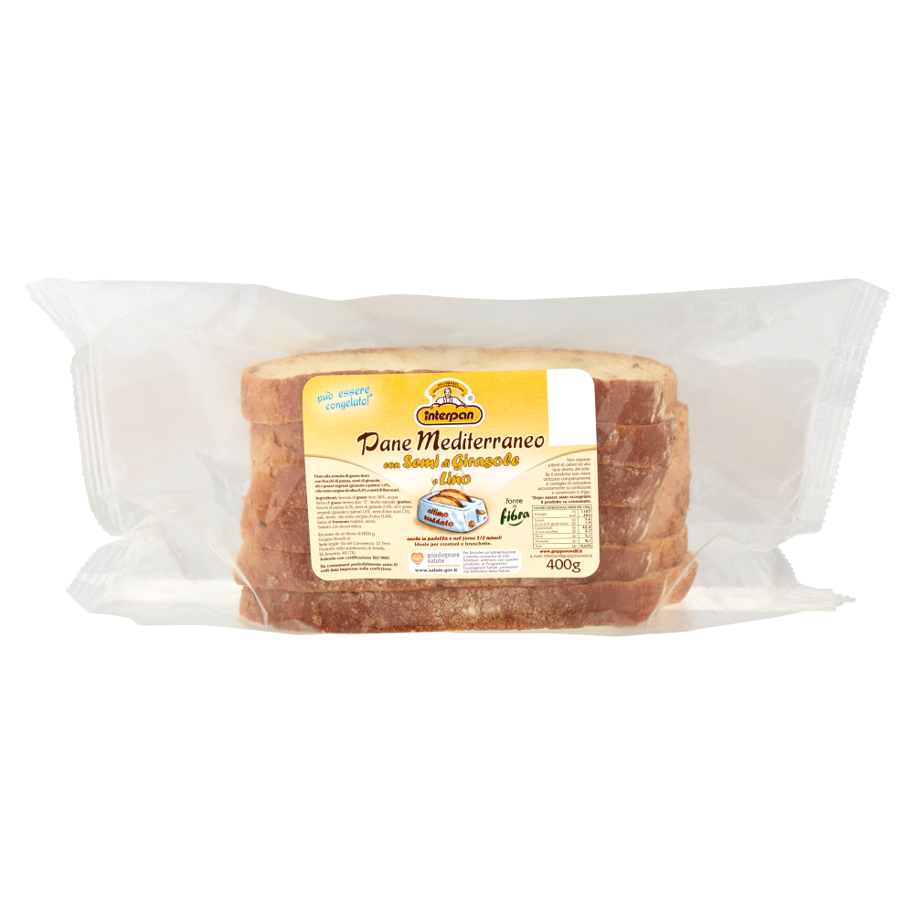 Interpan Pane Mediterraneo con Semi di Girasole e Lino 400 g
