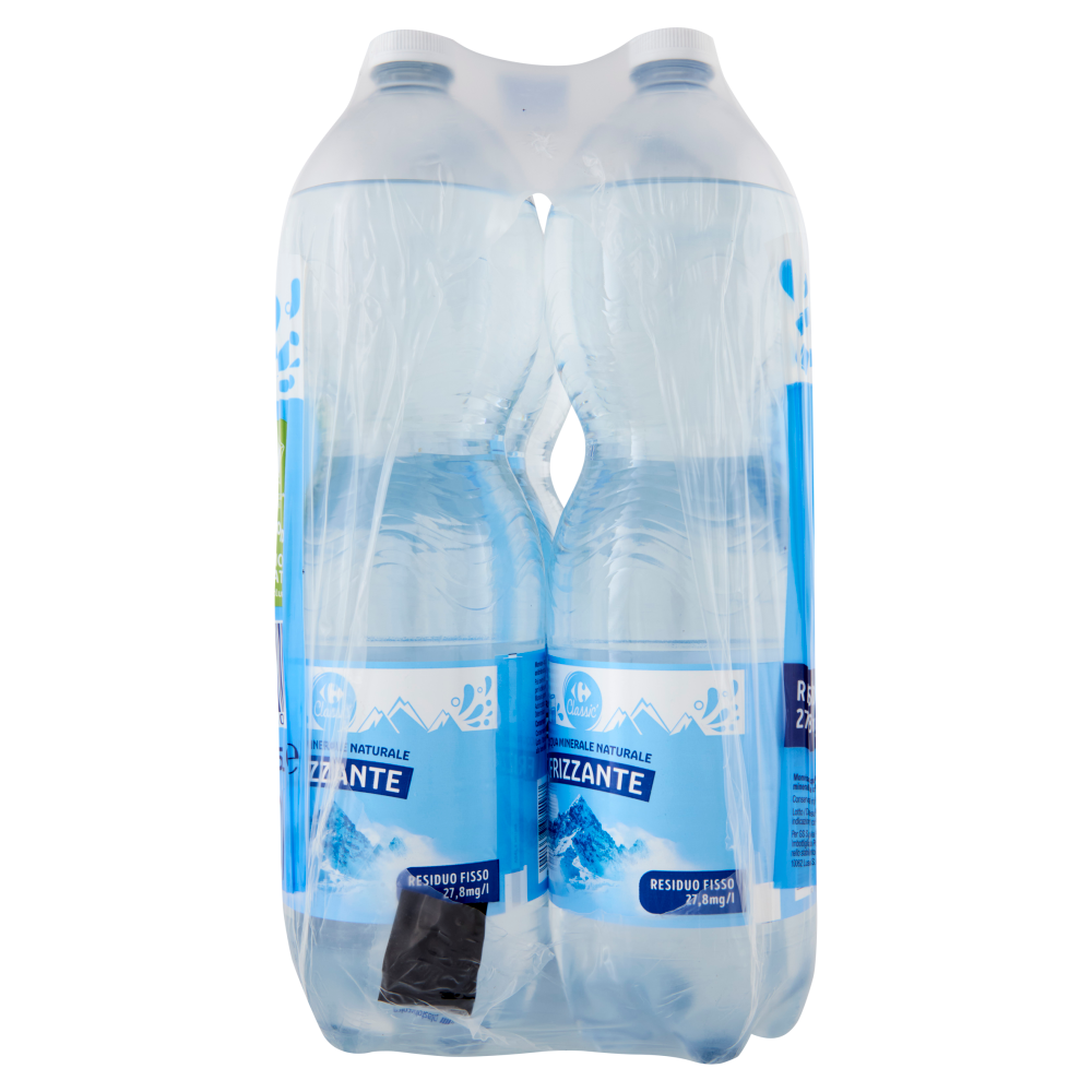 Carrefour Classic Frizzante Acqua Minerale Naturale Monviso 6 x 1,5 L