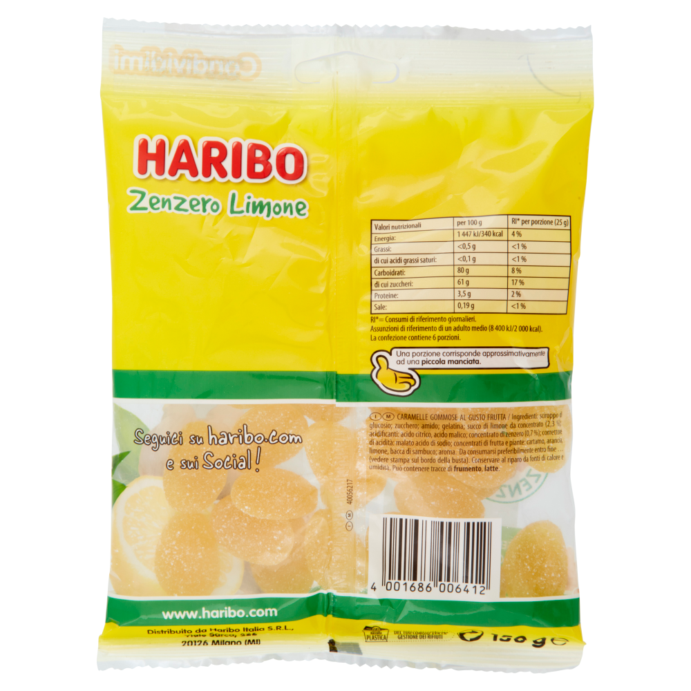 Haribo Zenzero Limone 150 g