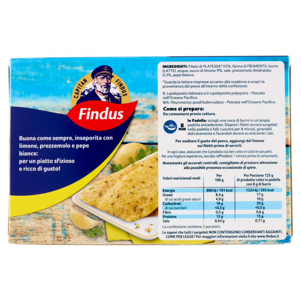 Capitan Findus Filetti di Platessa alla Mugnaia 250 g