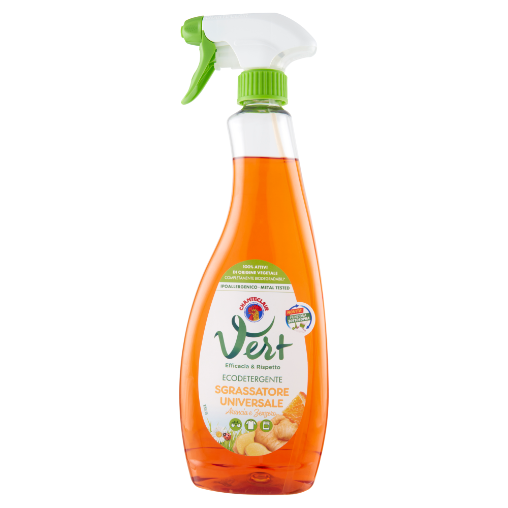 Vert di Chanteclair Ecodetergente Sgrassatore Universale Arancia e Zenzero 600 ml