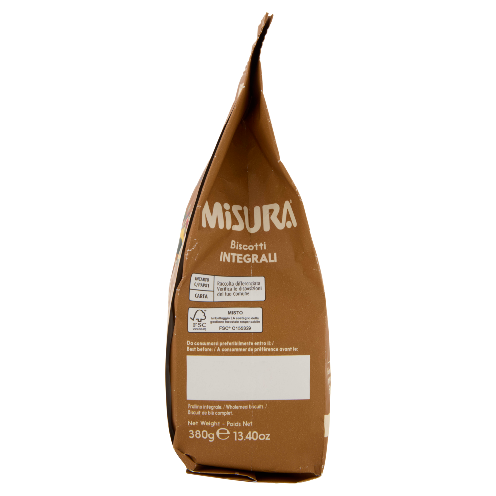 Misura Fibrextra Biscotti Integrali 380 g
