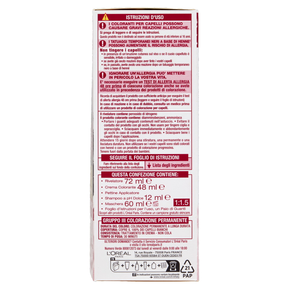 L'Oréal Paris Excellence Creme Colorazione Triplo Trattamento 1 Nero