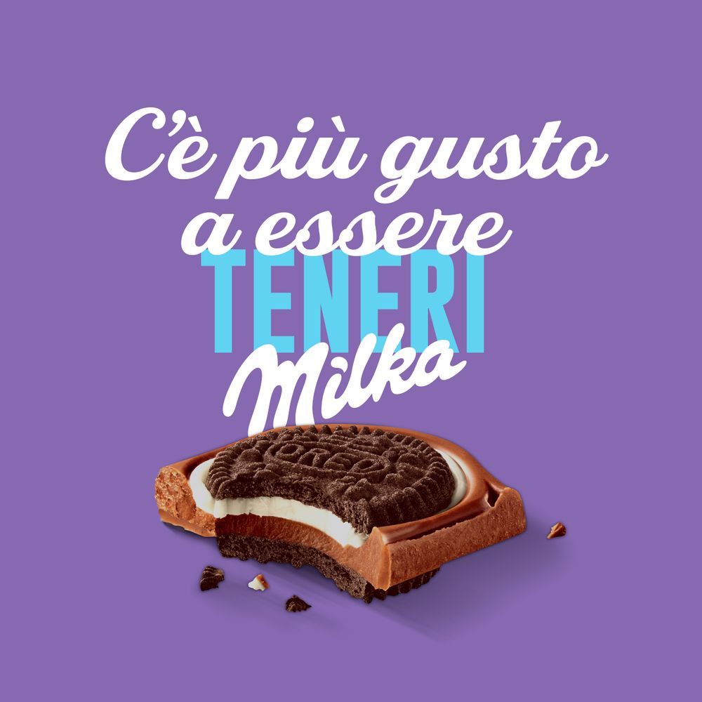 Milka Oreo Sandwich, Tavoletta di Cioccolato al Latte con Biscotti Oreo, Latte 100% Alpino - 92 g
