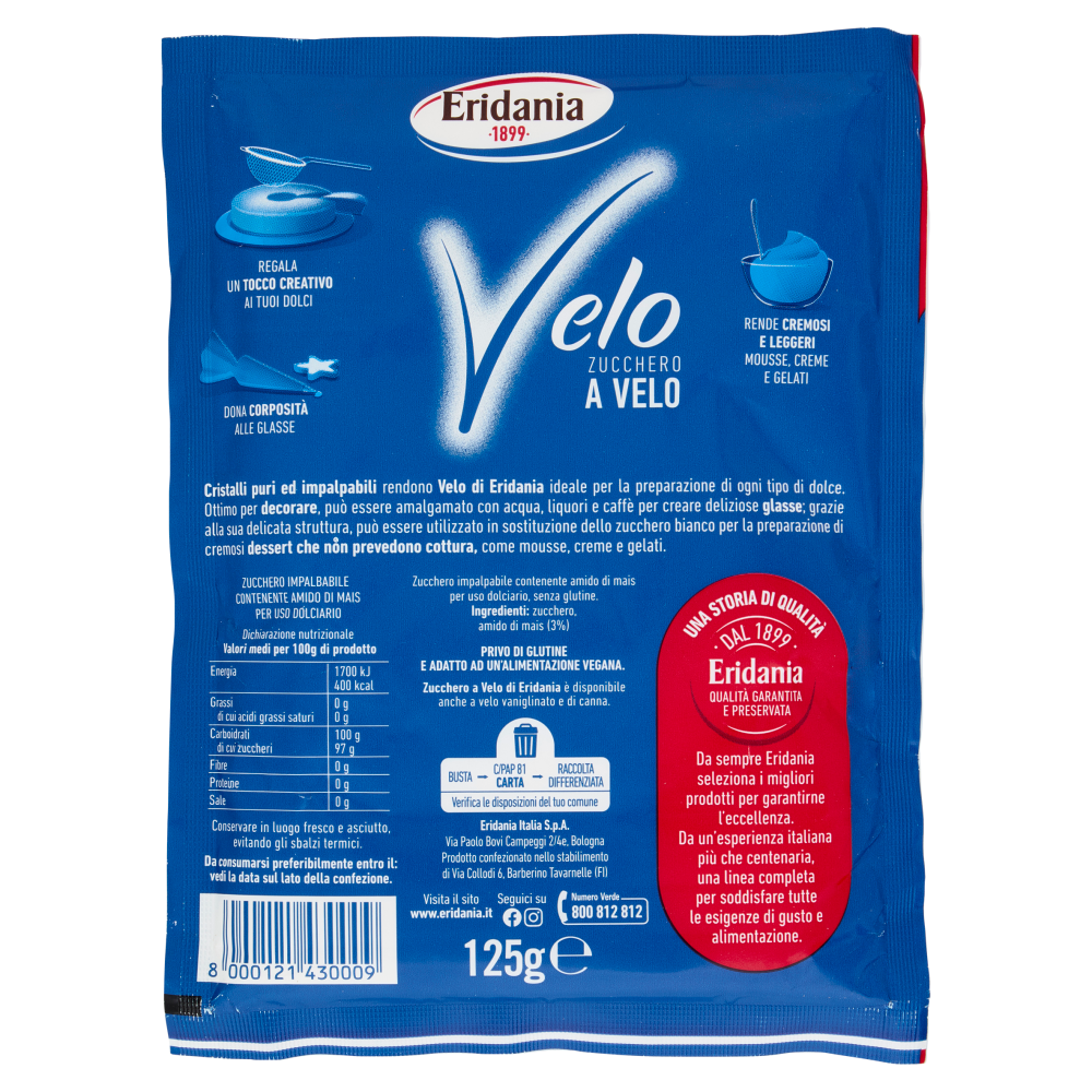Eridania Velo Zucchero a Velo 125 g