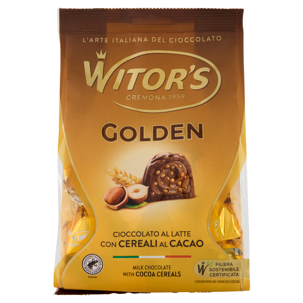Witor's Golden Cioccolato al Latte con Cereali al Cacao 200 g