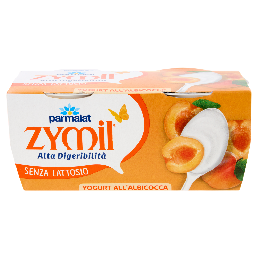 ZYMIL Alta Digeribilit&agrave; Senza Lattosio Yogurt all'Albicocca 2x125g