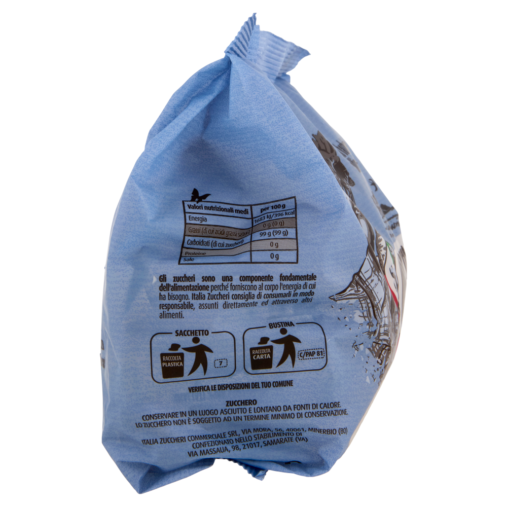 Italia Zuccheri Nostrano - Bustine di zucchero grezzo di barbabietola 100% Italiano - 500g