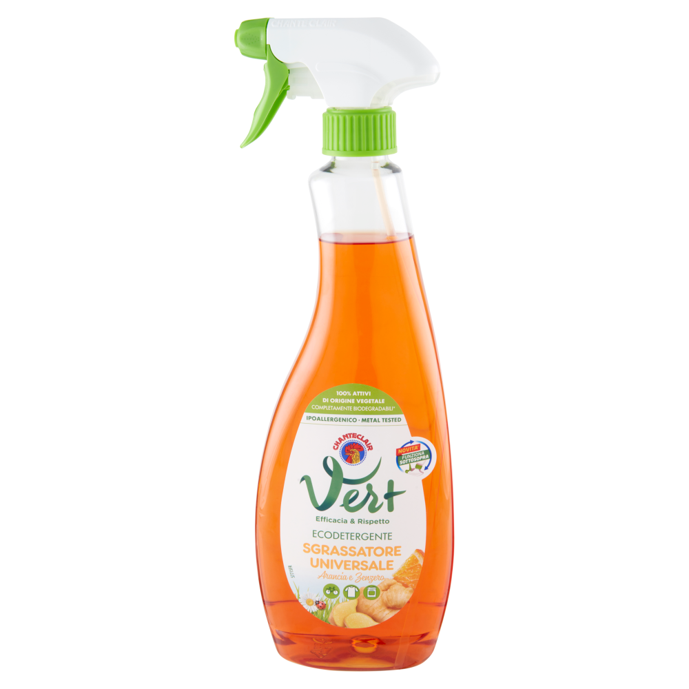 Vert di Chanteclair Ecodetergente Sgrassatore Universale Arancia e Zenzero 600 ml