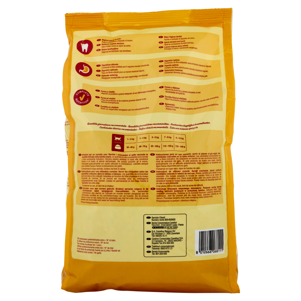 Carrefour Adult Croccantini Con manzo e fegato per gatti 2 kg