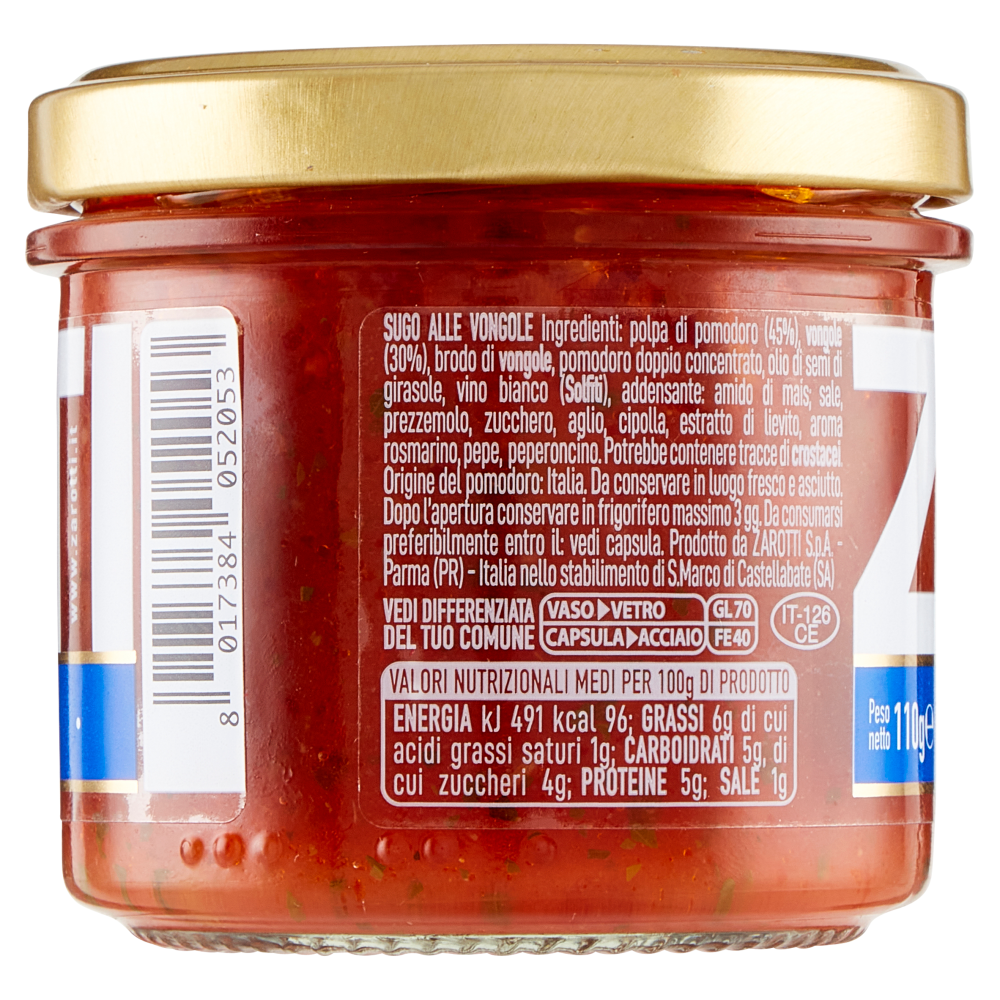 Zarotti Sugo alle Vongole 110 g
