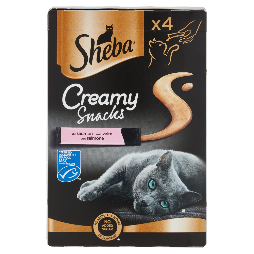 Sheba Creamy Snacks con salmone 4 x 12 g
