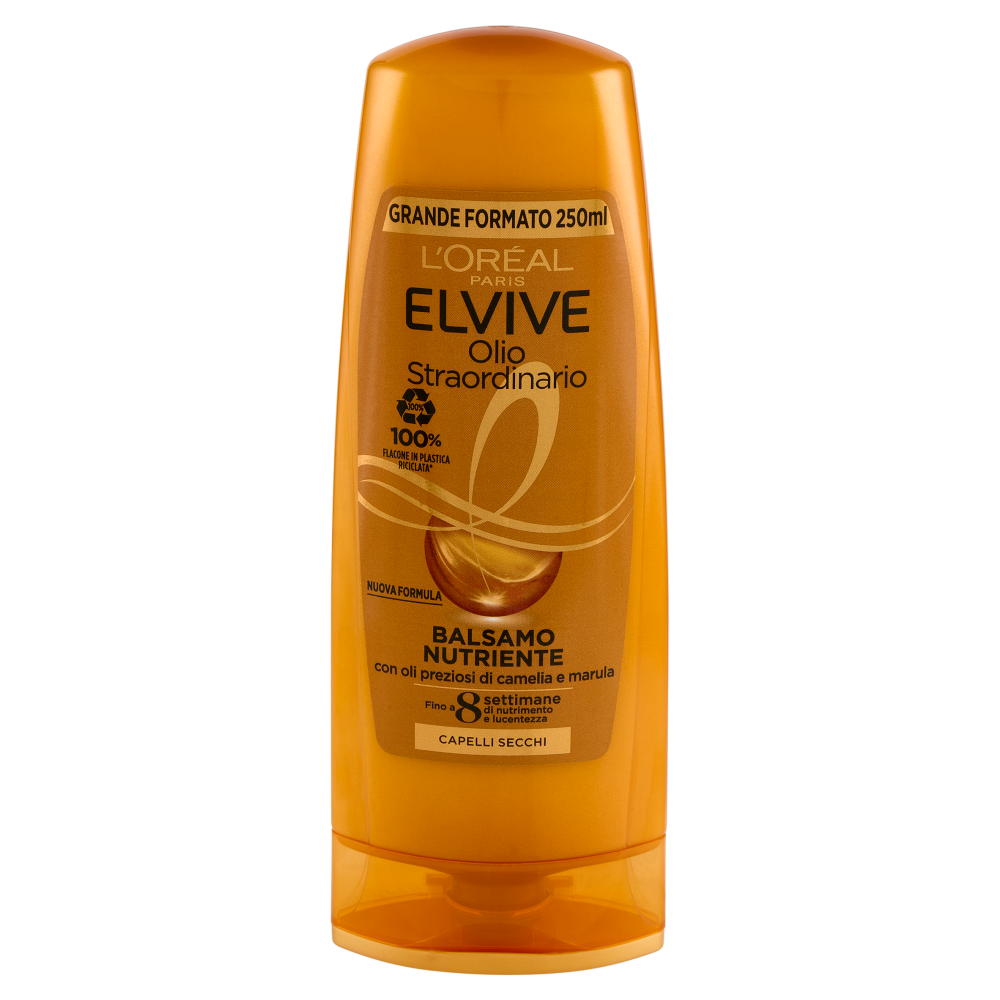 Elvive Olio Straordinario Balsamo Nutriente, per Capelli Secchi, 250 ml