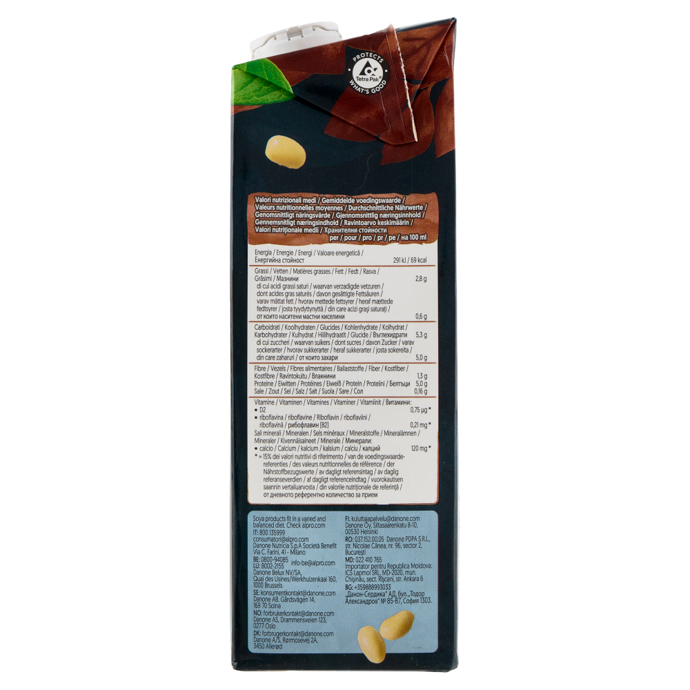 ALPRO Protein 50g Bevanda Vegetale Proteica alla Soia, Senza Lattosio, Gusto Cioccolato, 1l