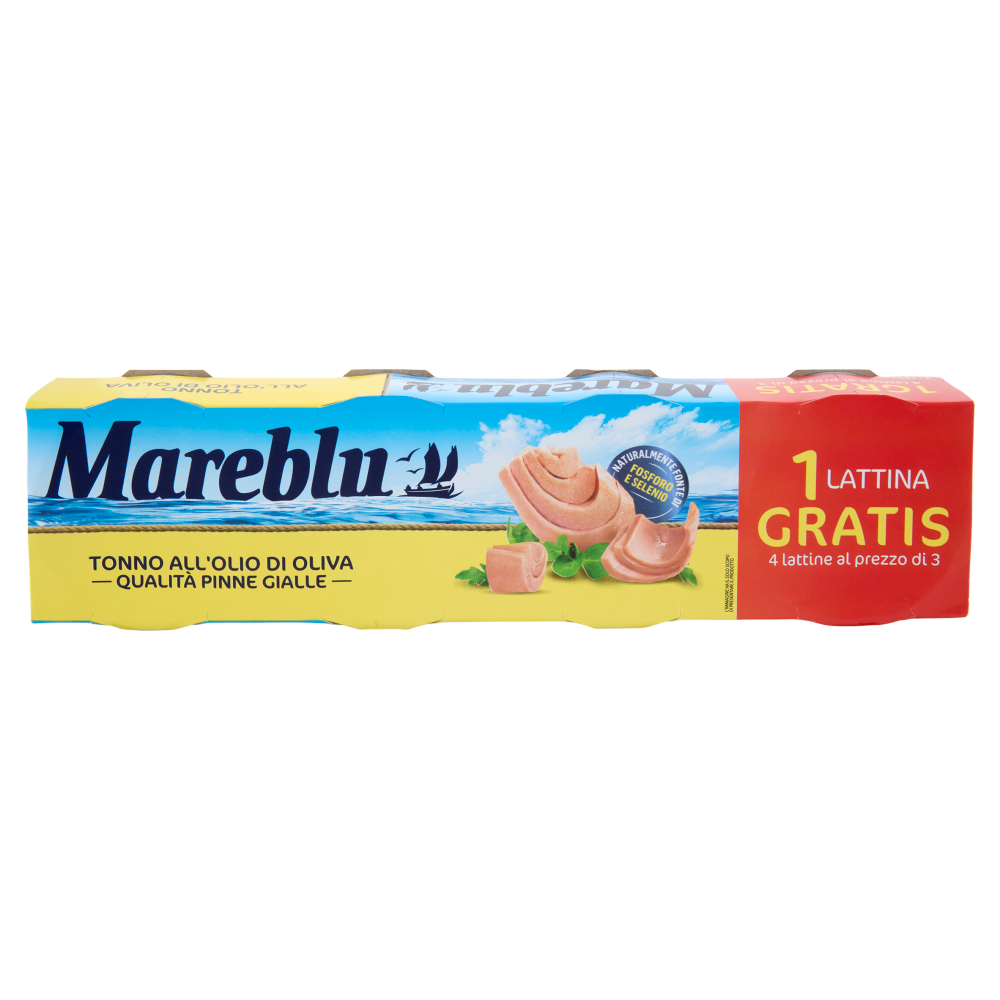Mareblu Tonno all'Olio di Oliva 4 x 105 g