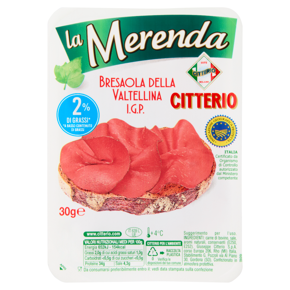 Citterio la Merenda Bresaola della Valtellina I.G.P. 30 g