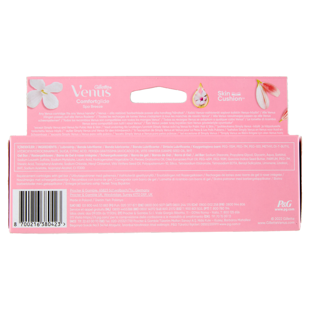 Gillette Venus Lamette Rasoi Donna Comfortglide Spa Breeze per Rasoio a 3 Lame, 6 Ricariche