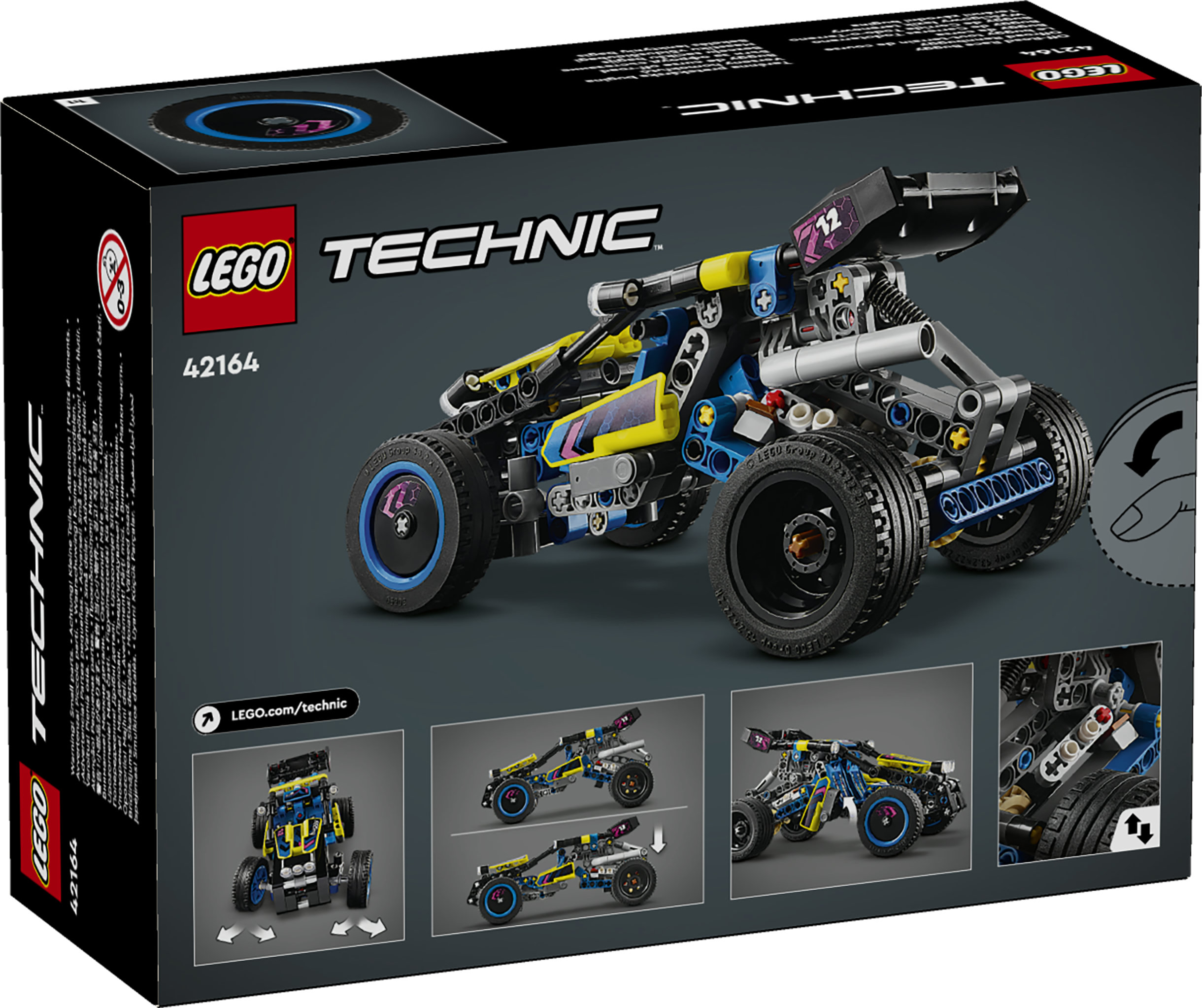 LEGO Technic 42164 Buggy da Corsa, Macchina Giocattolo per Bambini da 8 Anni in su, Regalo Amanti Modellini di Auto da Gara