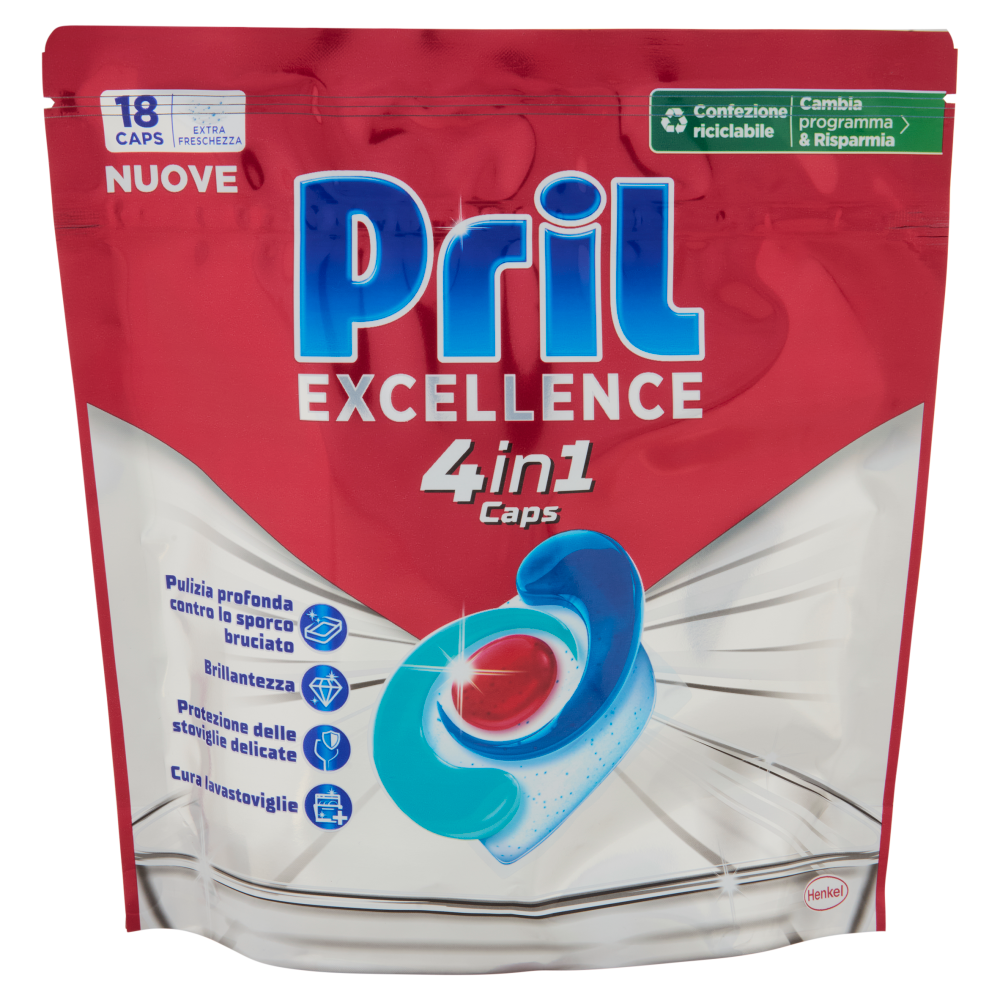 PRIL Excellence 4in1 Caps 18pz (325,8g)